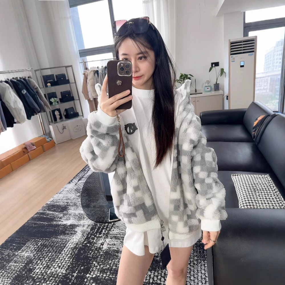 (2개) 당나귀 홈 모자이크 양털 재킷 포이즌 홈 재고 올바른 버전 V 홈 24 겨울 새 재킷