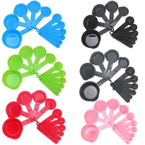 Kitchenware distribution, manufacturer wholesale plastic PP measuring spoon 11-piece set, measuring spoon marked with scale, baking DIY tools