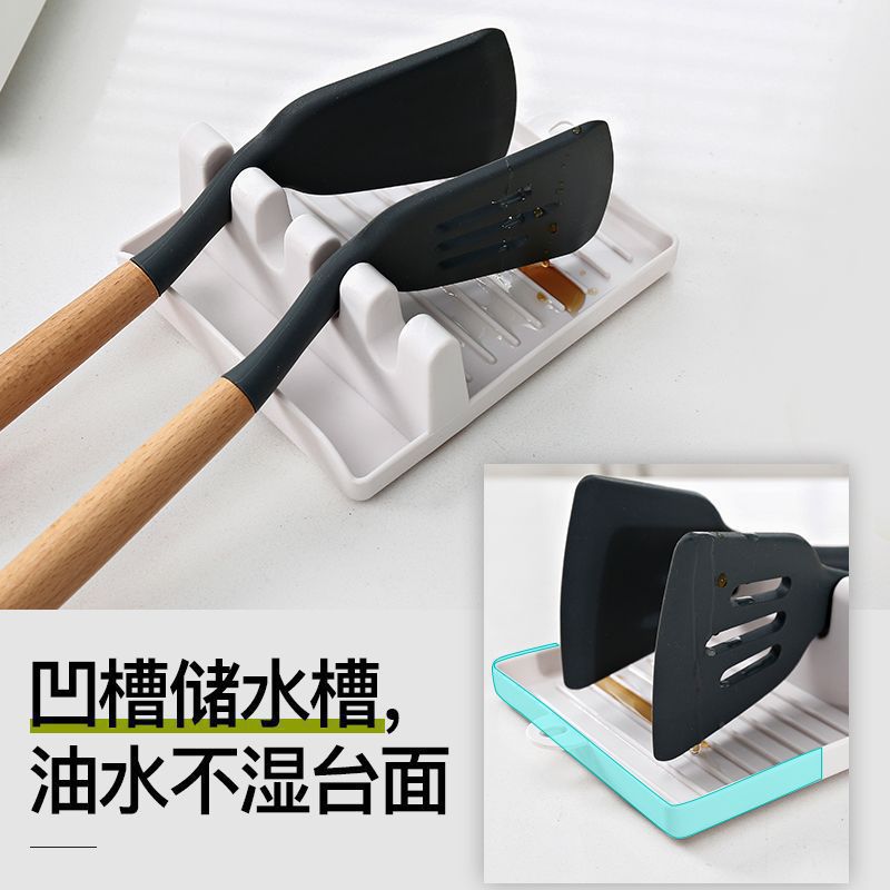 Estante de cocina para soportar estante de cocina para cubrir la olla de cocina para cubrir la olla de plástico para almacenar la pala para el hogar soporte multifuncional