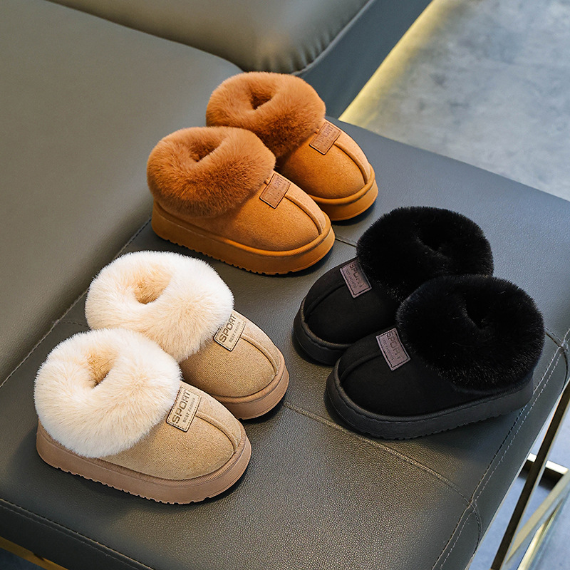 Botas de nieve de lana de invierno de 2025 para niños botas gruesas de lana zapatos para niños zapatos calientes de algodón grueso