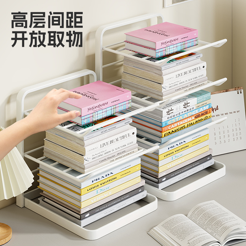デスクトップ本棚学生本収納ラックシンプルな本棚コーナー収納ラック出窓バルコニー多層小型本棚|undefined