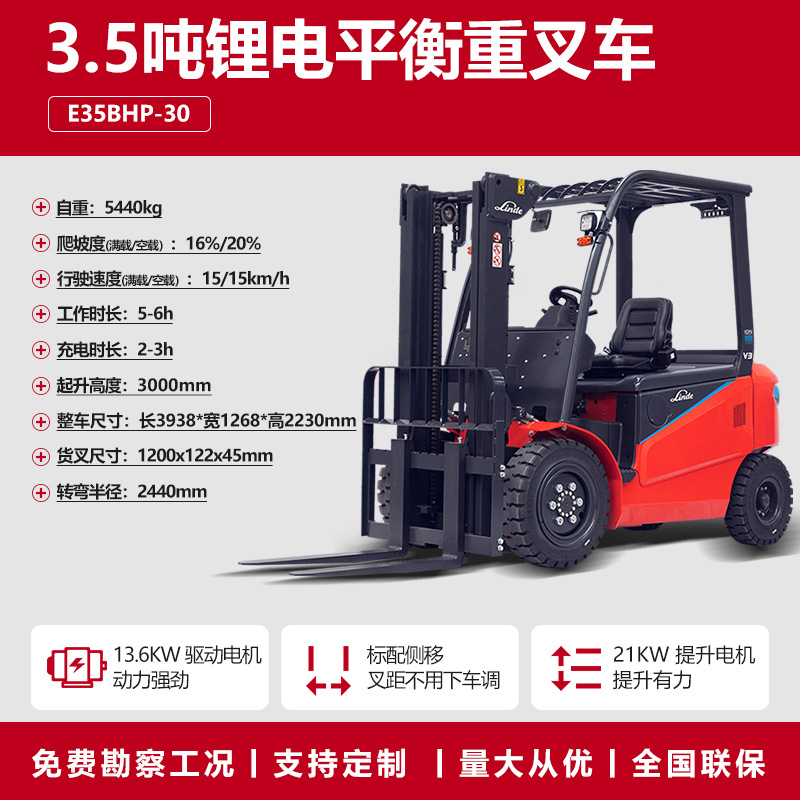 [Depósito] Linde 1.6 - 3.5 toneladas de carga elevadora de balance de batería E16C