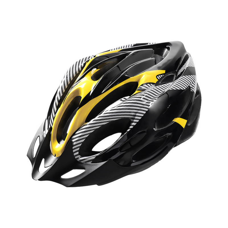 Bicycle Helmet Carbon Fiber Texture Split Mountain Bike Cycling Helmet Ventilated and Breathable Cycling Equipment