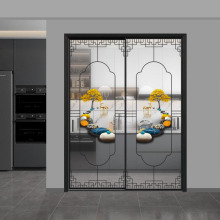 艺术玻璃厨房推拉门小户型阳台移门卧室洗手间门客厅厕所门画