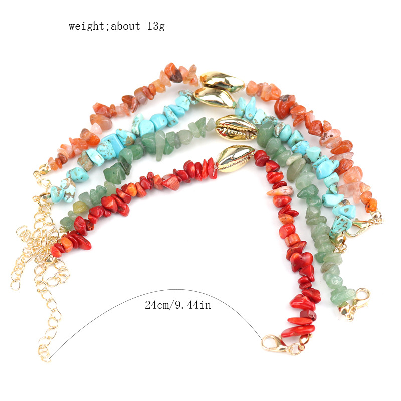 Simple Style Irregular Shell Crystal Beaded Bracelets 1 Piece
