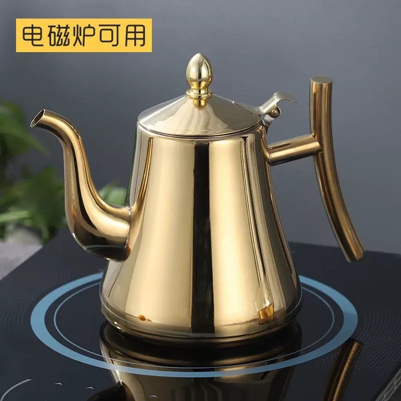 フィルター付きステンレス鋼コーヒーポット、ティーポット、フラワーティーポット、電磁調理器ケトル、ホテルやレストランに適しています|undefined