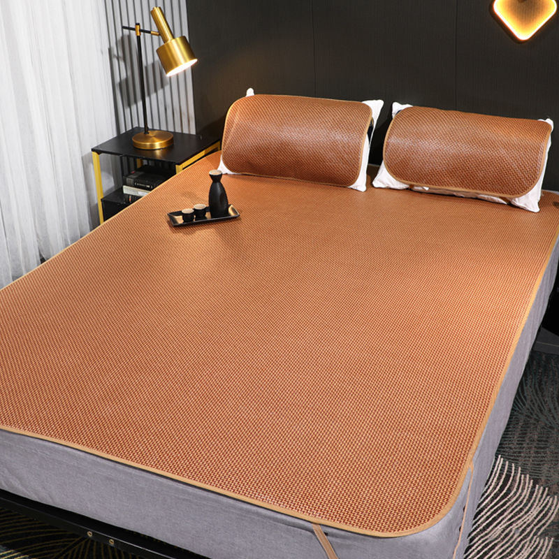 Three-Piece Mat Set 1.681m .2M Bed Single Foldableable Ice Silk Mat Ice Rattan 0.45