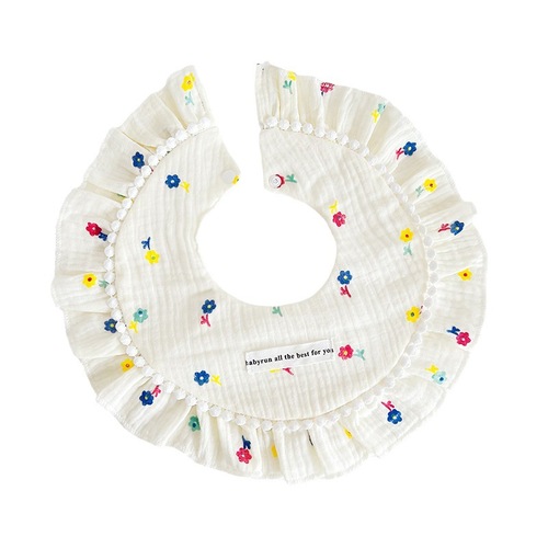 ins new autumn and winter baby gauze thickened waterproof saliva towel princess palace style enlarged 360 degree bib bib