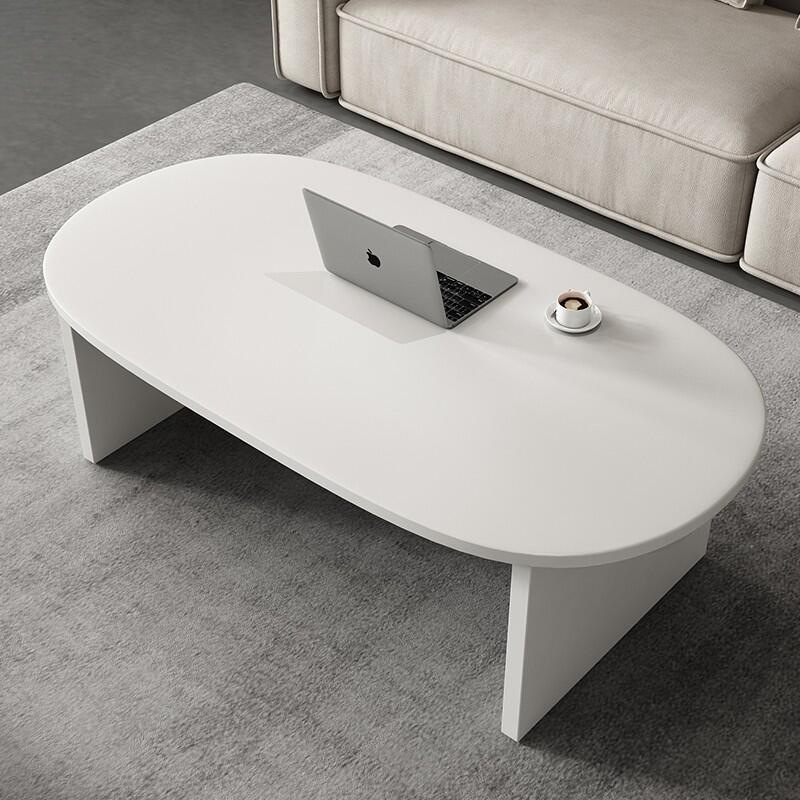 Mesa de té simple de diseño nórdico pequeña mesa negra ovalada para el hogar simple mesas medievales de alojamiento doméstico