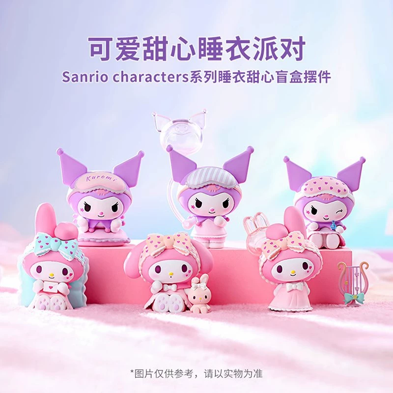 Пижама Sanrio, серия Sweetheart, блинд-бокс с фигурками-украшениями, модные игрушки и декор, новогодний подарок