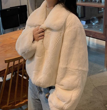 2025小个子秋冬新款獭兔皮草毛外套加厚短款外穿皮毛宽松修身