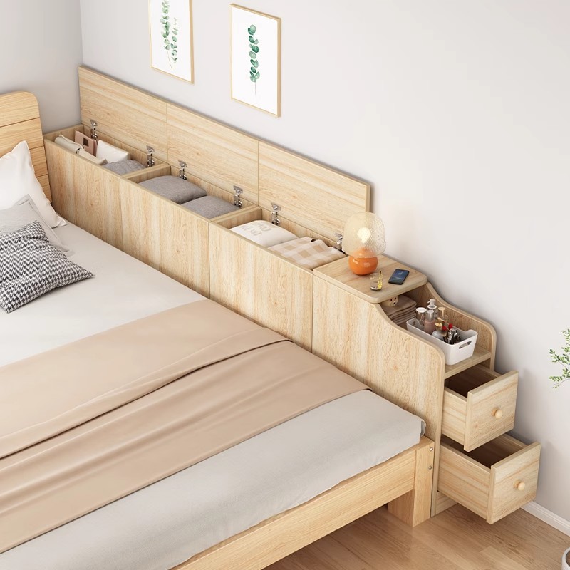 Mesita de noche en lugar de artefacto, dormitorio, espacio de borde de cama extremadamente estrecho, armario lateral, ventana salediza multifuncional creativa, armario de almacenamiento al final de la cama