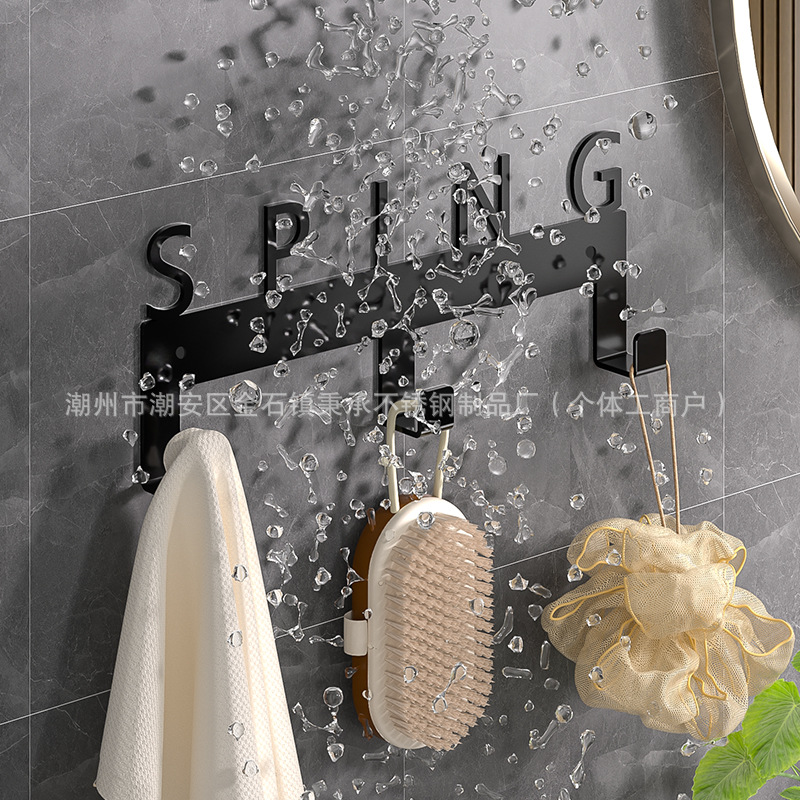 Personalizable puerta trasera gancho no perforación gancho adhesivo puerta de entrada llave sombrero almacenamiento percha percha multipropósito percha de ropa creativa