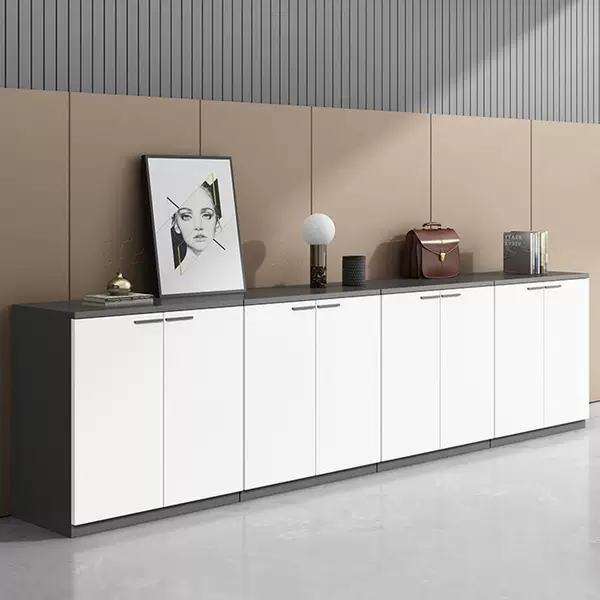 White File Cabinet Low Cabinet Wooden Locker Table Side Cabinet Printer Cabinet Partition Cabinet Data Storage Cabinet Tea Cabinet