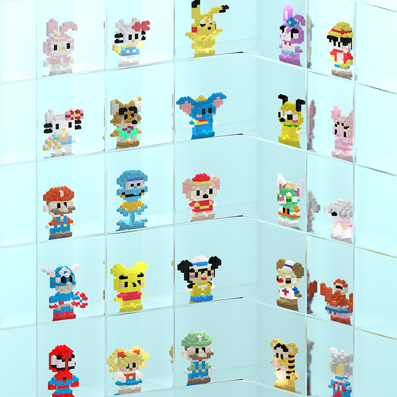 Compatible transfronterizo muñeca de dibujos animados creativos de Lego, pequeñas partículas, juguetes educativos ensamblados, bloques de construcción, regalos para estudiantes al por mayor