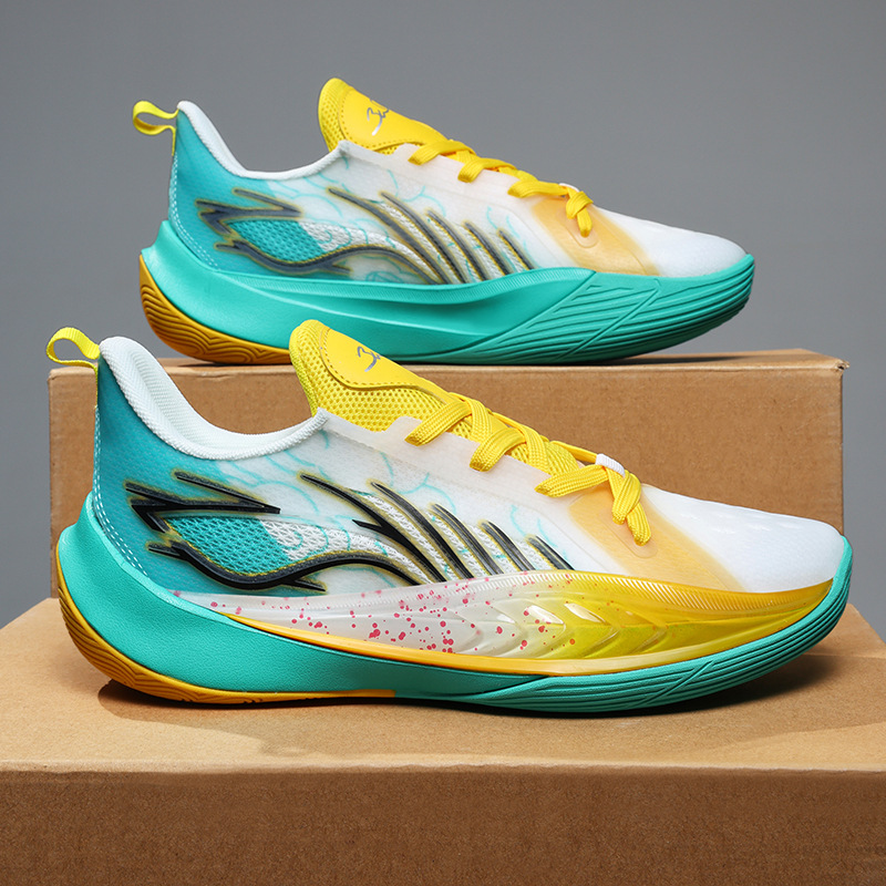 Zapatos de baloncesto anti-deslizante de combate real para jóvenes, zapatos de baloncesto de alto nivel para hombres y mujeres, zapatos deportivos ligeros de moda nocturna. image 6