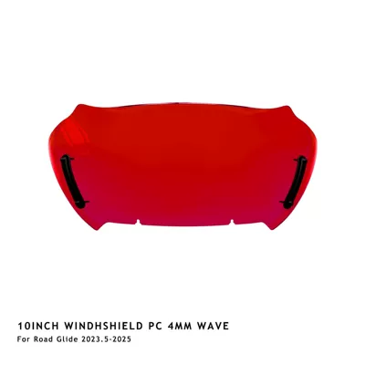 Motorcycle front windshield Glide 10inch Pc - red