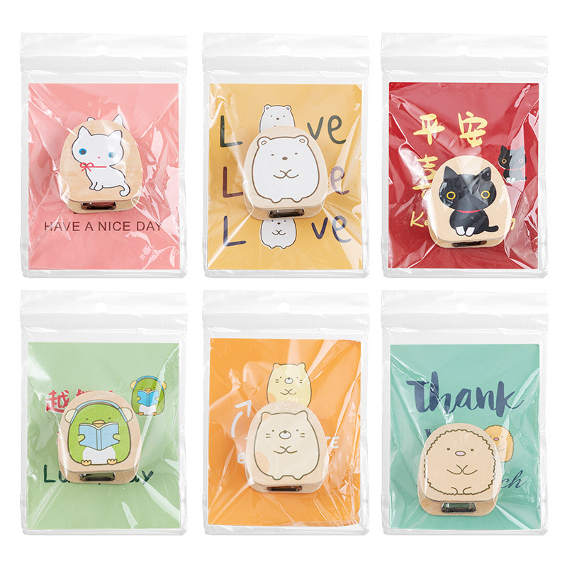 Esquina de estilo japonés biológico de madera simple foto clip de escritorio decoración nota mensaje titular suministros de oficina titular de la tarjeta de visita