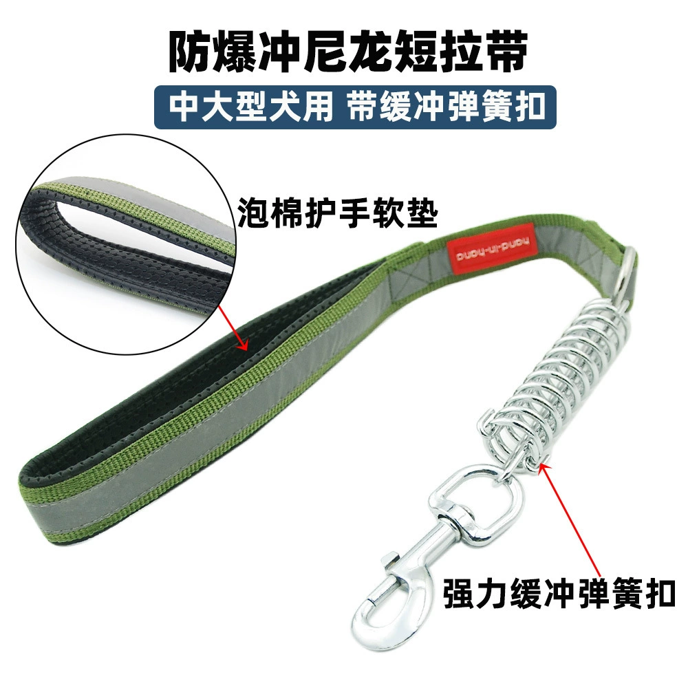 Взрывобезопасный нейлоновый поводок-бампер с пружиной и поролоновой ручкой для средних и крупных собак, поводок для животных, специальная цена