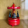 Red gold and white stars Christmas tree
