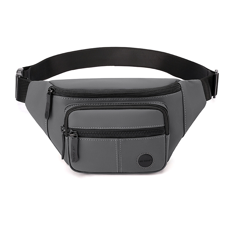 WEPOWER nuevo tipo de bolso de cintura casual para hombres, bolso de pecho de viaje al aire libre, simple de moda, bolso de hombro inclinado.