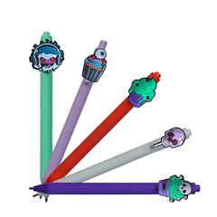 冰淇淋骷顱頭系列貼片中性筆筆芯按動彩色跨境電商筆桿可愛文