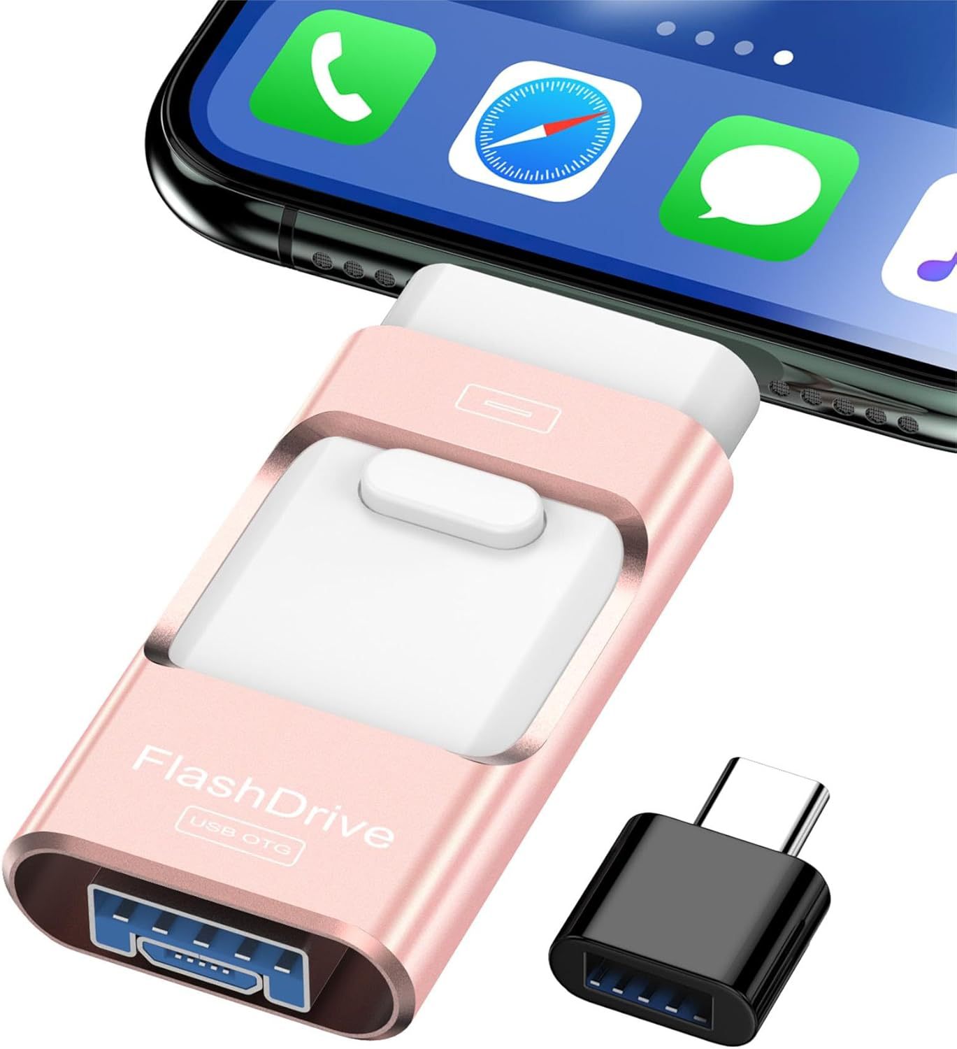 Disco flash del usb del teléfono móvil tres-en-un disco flash del usb para el ordenador androide 1t del iPhone de la manzana