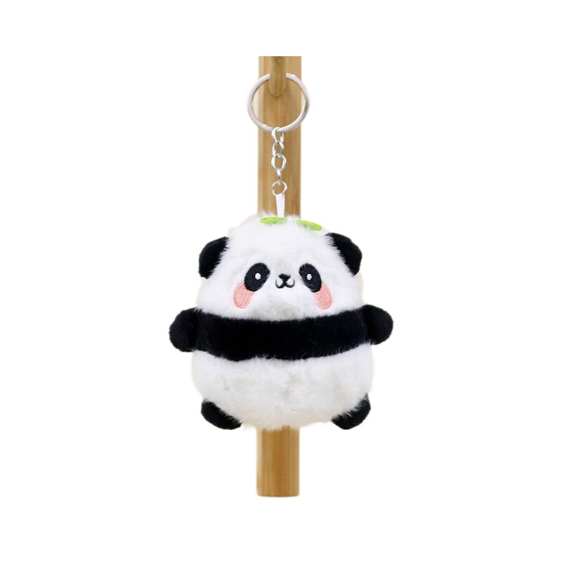 ネットの赤いかわいいパンダのペンダントのぬいぐるみのキーホルダーの公の子のカバンはアクセサリーのペンダントの人形を掛けます。|undefined