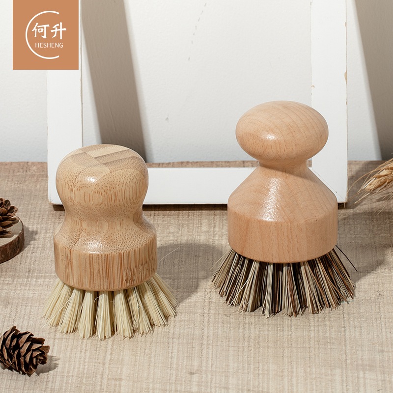 Strictly Selected Coconut Oil-free Pan Washing Brush Beech Dishwashing Brush Household Kitchen Fruit and Vegetable Cleaning Multifunctional Decontamination Brush