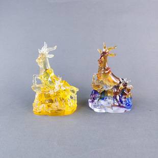 Factory Direct Sales of Glass Desktop Ornaments, Crystal Desktop Ornaments, Great Gifts, Glass Ornaments, Liuli Sanyang Kaitai