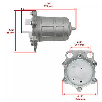 Motorcycle fuel pump assembly Oil pump, nozzle