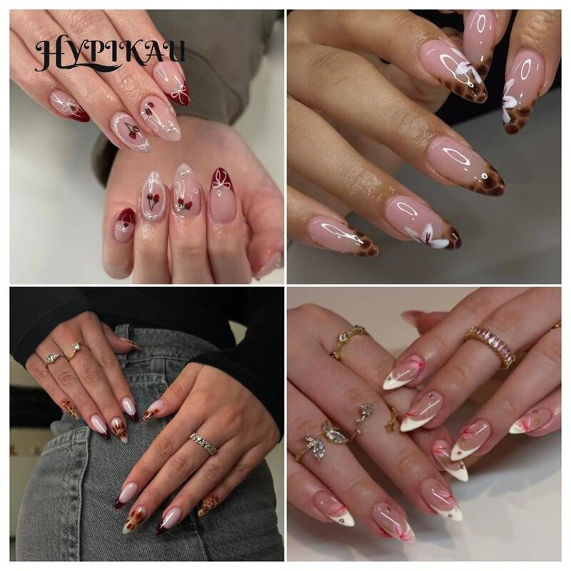 Custom-made handmade wearable nails with a high-end atmosphere, nude cat-eye series nail art patches, OEM processing Custom-made handmade wearable nails with a high-end atmosphere, nude cat-eye series nail art patches, OEM processing
