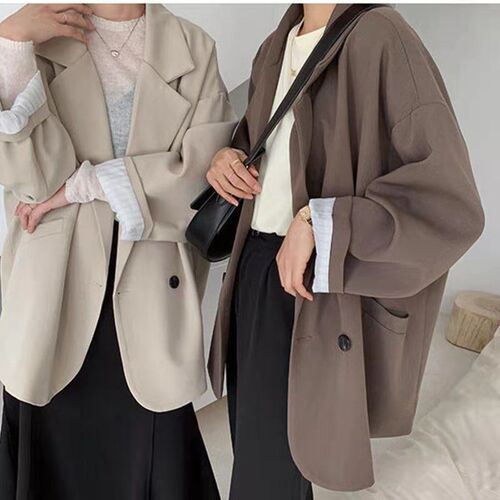 Small BF style net red suit coat for women 2025 spring and autumn Korean all-matching loose slimming medium and long suit for women