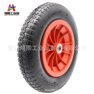 14 inch rubber inflatable wheel 14x3.25-8/3.00-8 wheel trolley tool car tire with inner tube