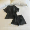 3376.2# Dark Gray (Fixed Chest Pad) Short Sleeves + Shorts
