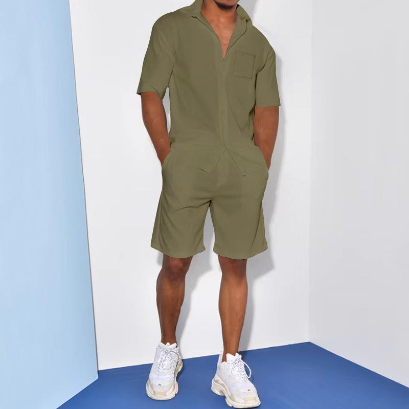 Regular Fit Fit Type Solid Color Pattern Summer Season Casual Women's Men's Vacation Solid Color Linen Polyester Shorts Sets Pant Co-ord Set Shorts