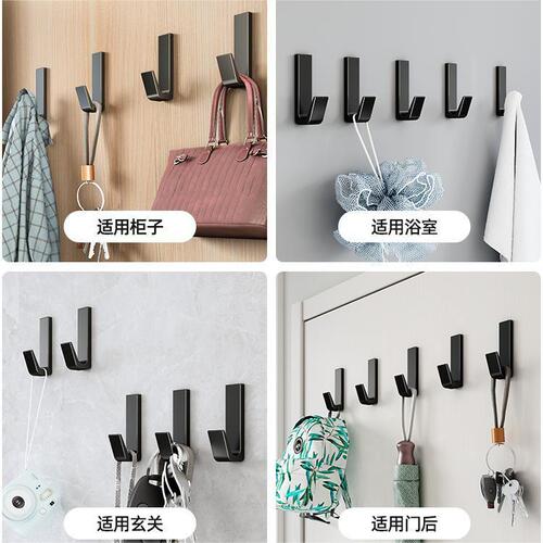 Non-piercing hook strong adhesive door back clothes hanger wall-mounted load-bearing bathroom storage adhesive hook wall hanging