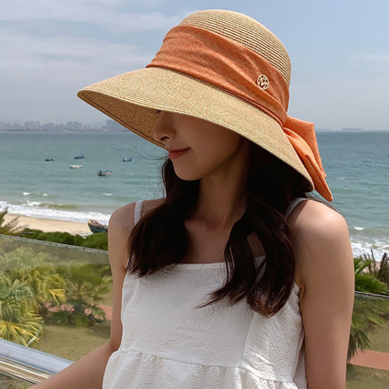 767g Weight Straw Hat Hats Type Holiday, Daily, Beach Occasion Papyrus Material Letter Pattern Summer Season Women's Gender Elegant, Vacation, Simple Style Style Big Eaves Rim Women's Elegant Vacation Simple Style Letter Big Eaves Straw Hat 无