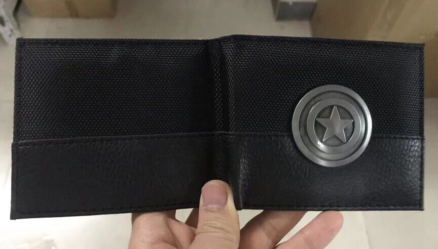 Superhéroes Deadpool Wolverine bolso de metal logo corto bolso de hombres y mujeres bolso de cambio de los Vengadores