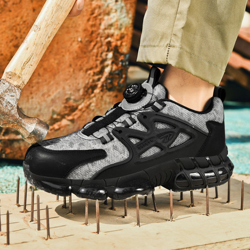 Cross-border new men's special safety shoes men's anti-crushing and anti-stabbing construction site wear-resistant electric welding work shoes toe cap with steel plate 