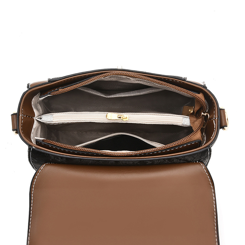 Nuevo Bolso Cuadrado Pequeño Estilo Chino 2025, Bolso de Hombro Versátil de Moda con Bloques de Color, Bolso Cruzado para Mujer, Venta al por Mayor