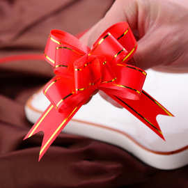 18#mm中号金边线手拉花婚庆用品礼品装饰扎花蝴蝶结拉花厂家批发