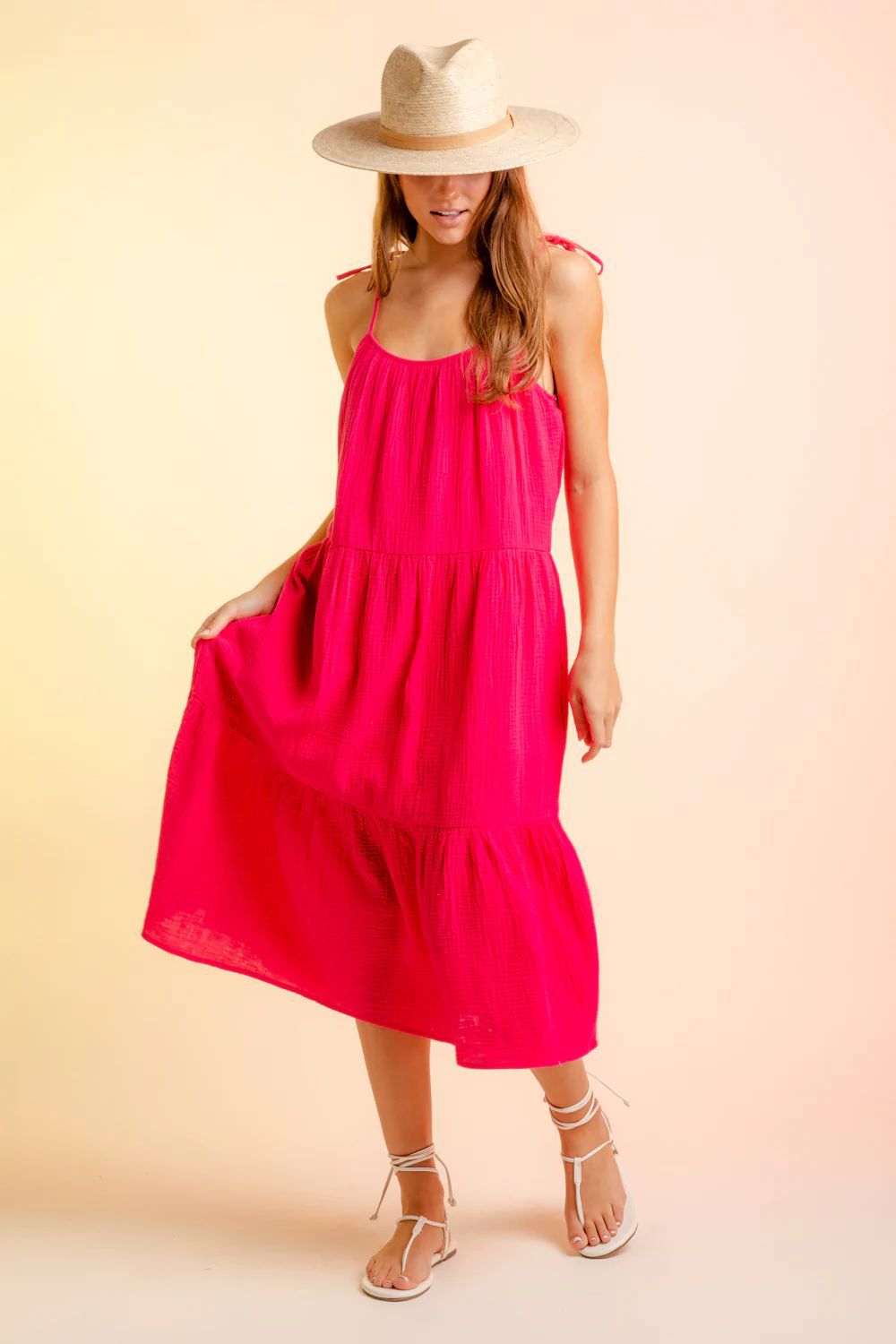 Venta Al Por Mayor Mujeres Estilo Simple Color Sólido Fiesta A Diario Correa Sin Mangas Vestido De Tirantes display picture 3