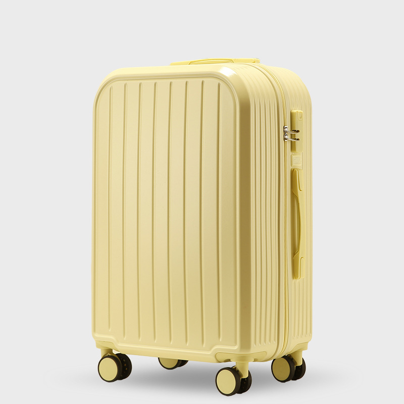 Maleta con ruedas universales, maleta con ruedas para estudiantes, maleta de 20 pulgadas, maleta de viaje, maleta con cerradura de código de embarque, maleta de cuero de gran capacidad.