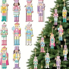 新しいクリスマスくるみ割り人形ペンダント木製ミニクリスマスツリークリスマス装飾クリスマスホームクリスマス