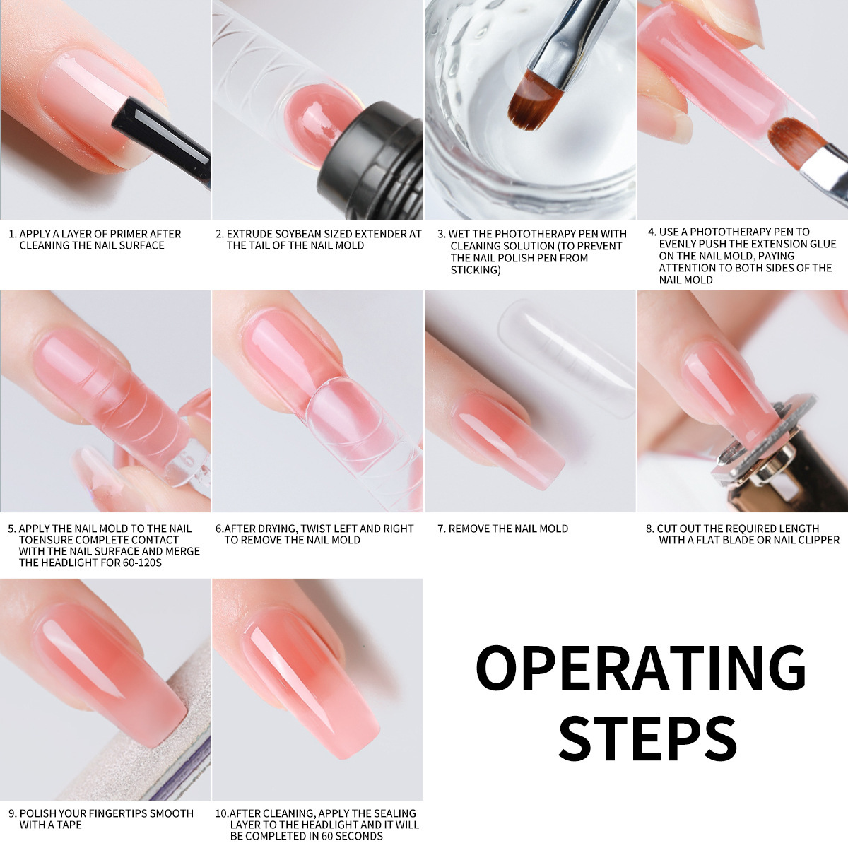 Diamante UV extensión rápida ratón lámpara inferior pegamento capa de sellado traje de pegamento de extensión de cristal pegamento de fototerapia del arte del clavo 15ML pegajoso