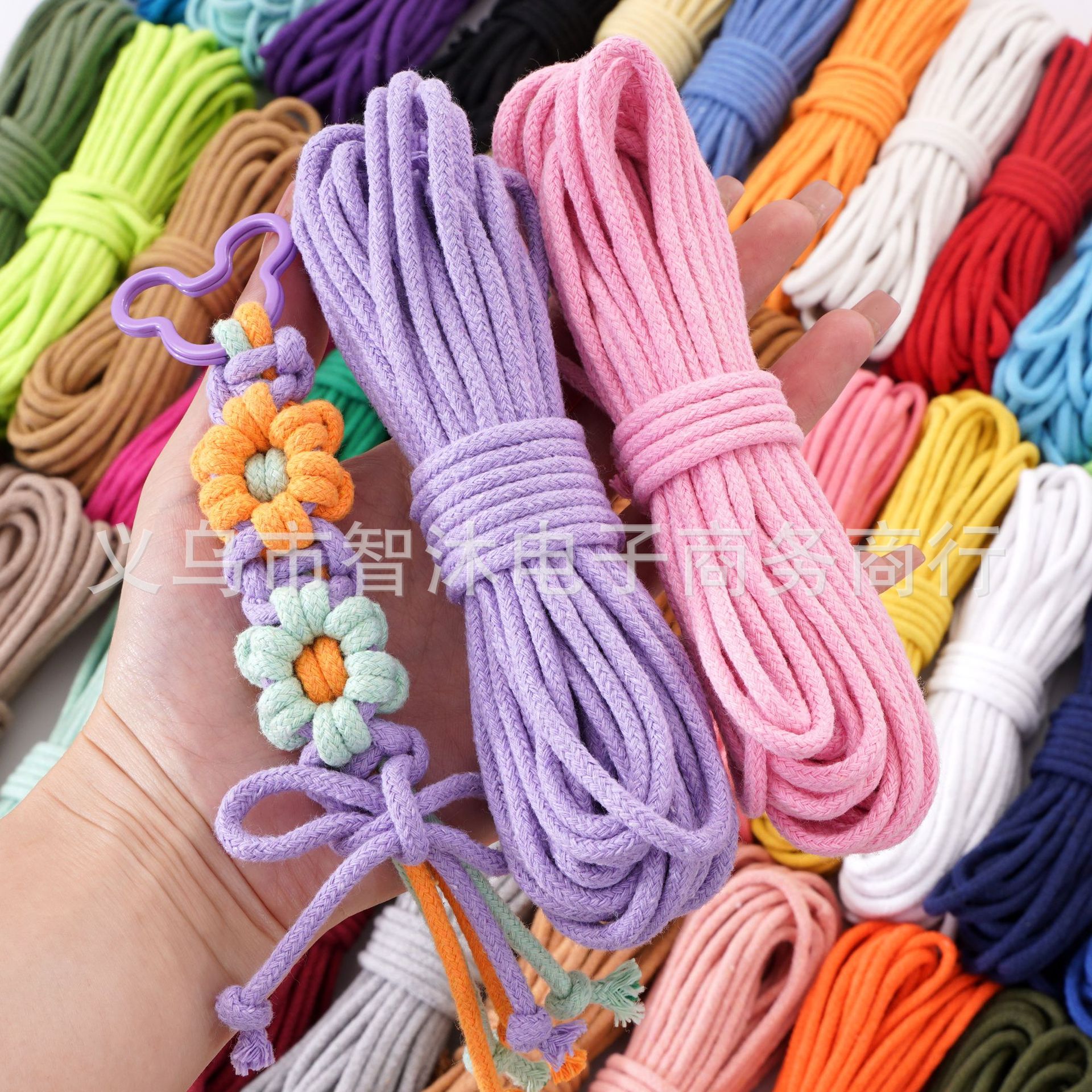包芯棉绳棉线漂白编织绳织带绳子辅料手工编织diy包芯绳跨境专供