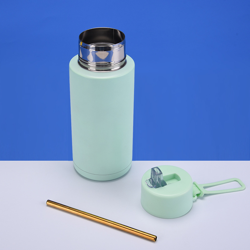 Botella de agua deportiva de acero inoxidable con aislamiento al vacío, de boca ancha, estilo americano, portátil, de gran capacidad (1L), modelo transfronterizo nuevo 2026