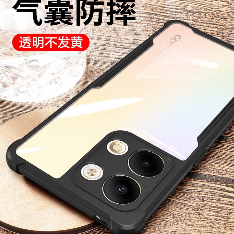 For oppoA3pro Mobile Phone Case Anti-drop Reno9 Protective Case A58A2pro New Men's Transparent Airbag Anti-drop