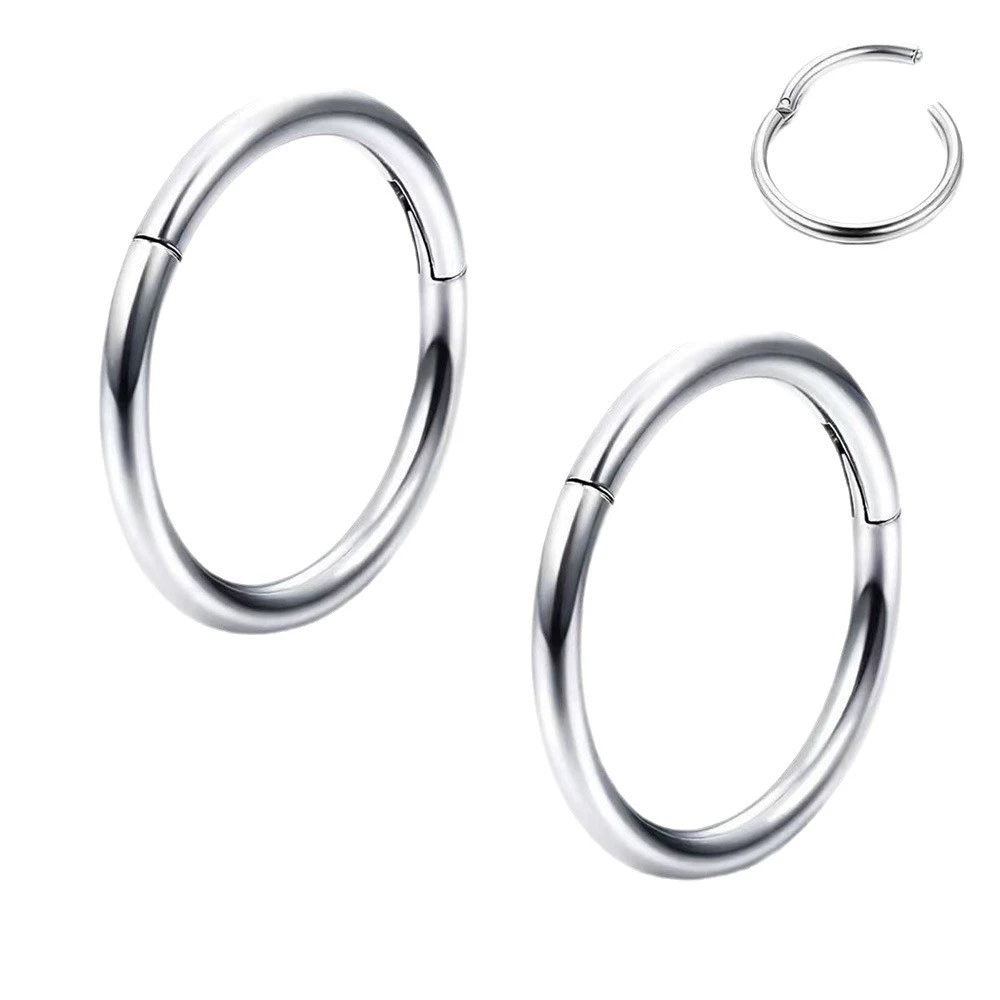 F136 titanium alloy split closed ring lip ring nose ring seamless plain ring implantable grade anode piercing piercing jewelry